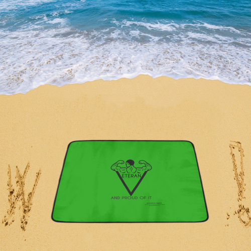 Proud Veteran Man Beach Mat 78"x 60"