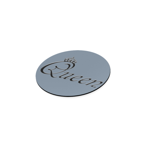 For the Queen / Silver Slate Round Coaster