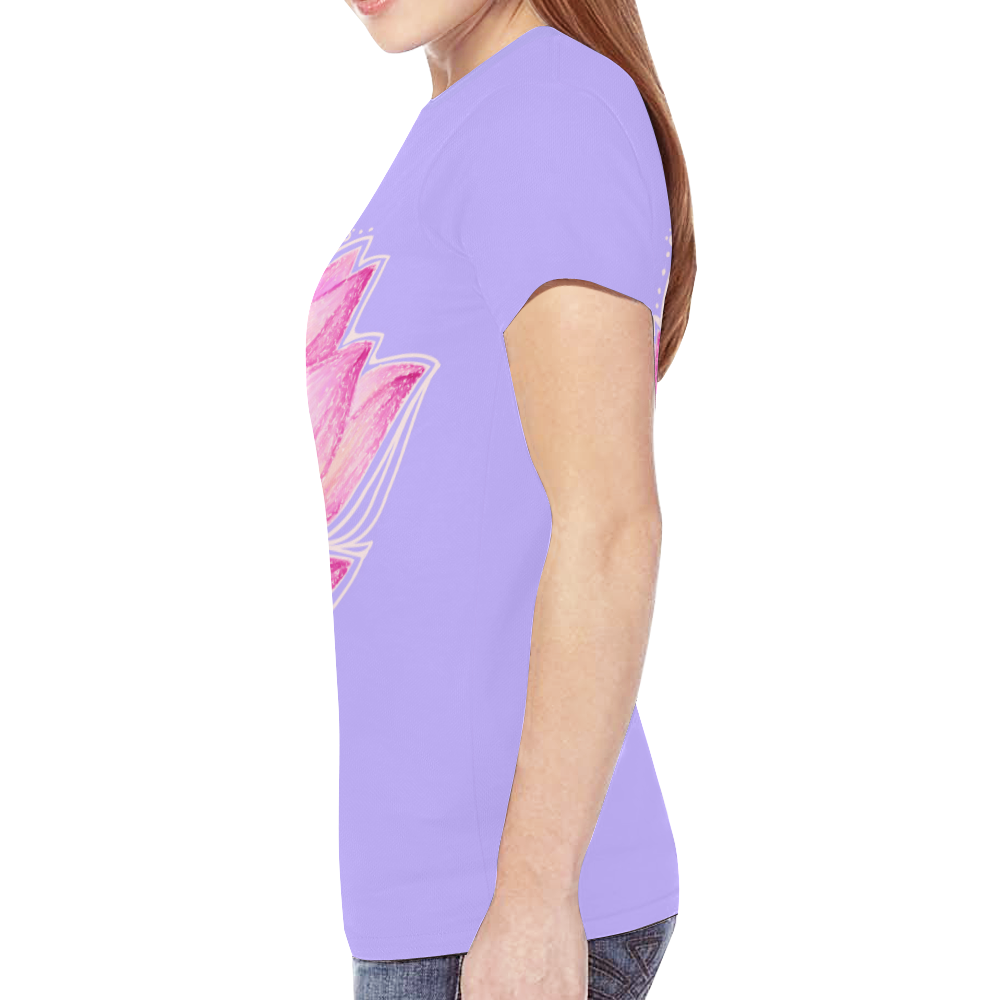 lotus New All Over Print T-shirt for Women (Model T45)