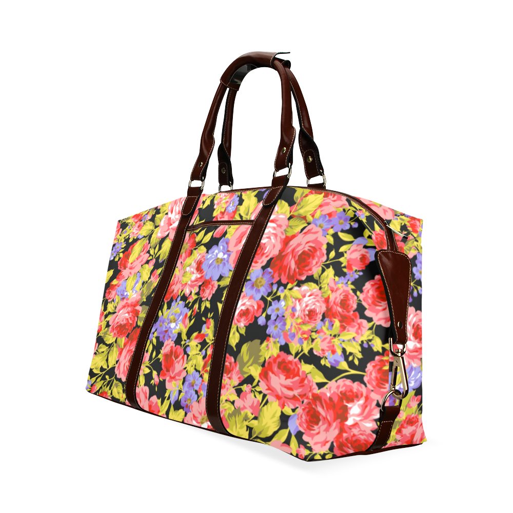 Colorful Flower Pattern 02 Classic Travel Bag (Model 1643) Remake