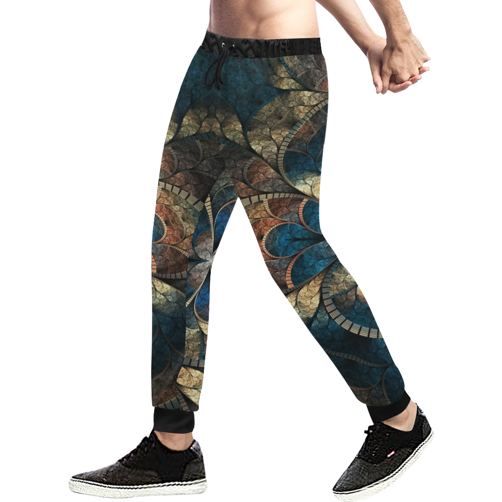 Aquatic Copper Men's All Over Print Sweatpants (Model L11)