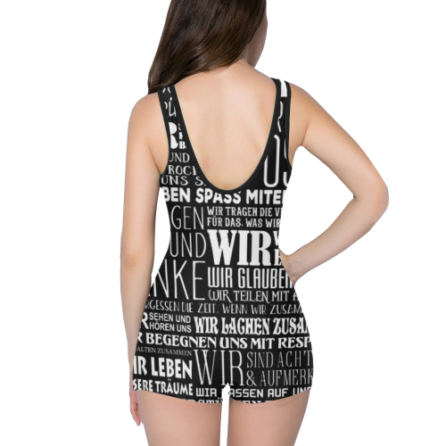 German House Rules - POSITIVE HAUSORDNUNG 2 Classic One Piece Swimwear (Model S03)