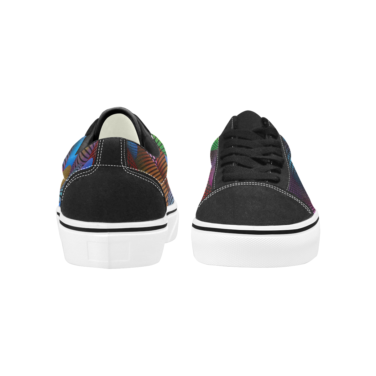 skate balls Women's Low Top Skateboarding Shoes (Model E001-2)