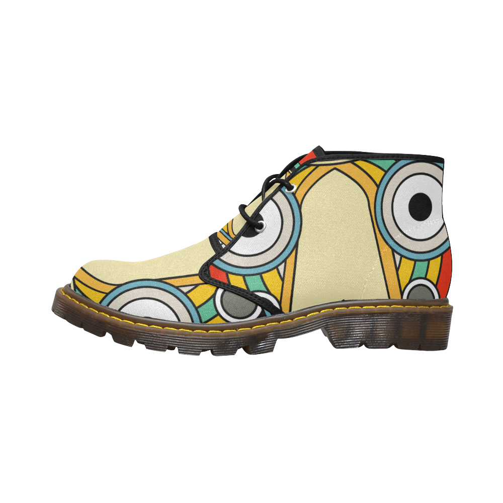 indian tribal Women's Canvas Chukka Boots/Large Size (Model 2402-1)