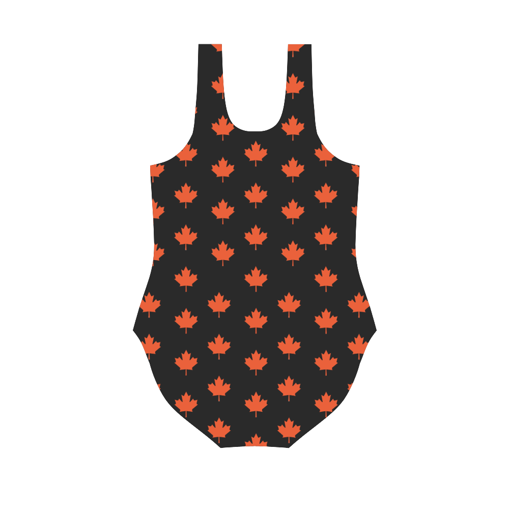 Maple leaf Vest One Piece Swimsuit (Model S04)