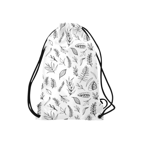 DANCING LEAVES Small Drawstring Bag Model 1604 (Twin Sides) 11"(W) * 17.7"(H)