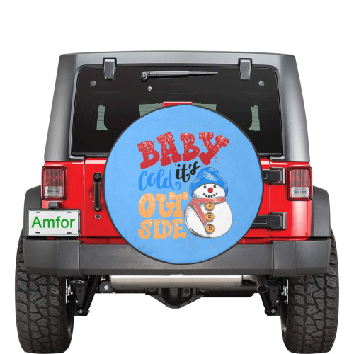 Baby It's Cold Outside Snowman 34 Inch Spare Tire Cover