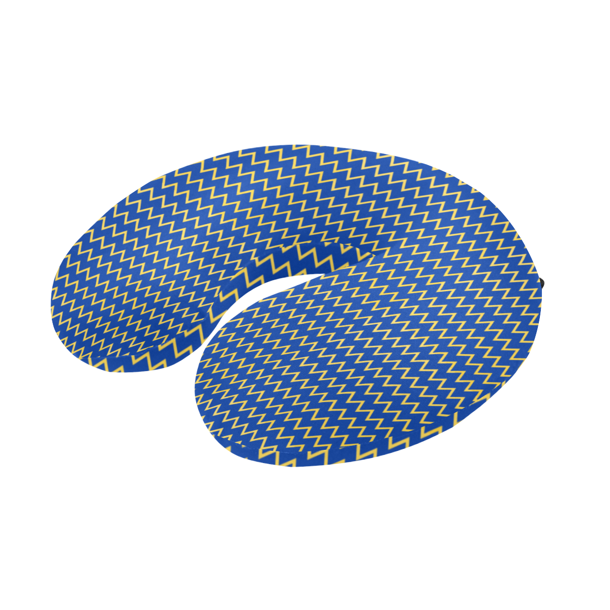 Chevron Jaune/Bleu U-Shape Travel Pillow