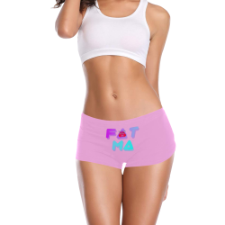 Women's Pink Fat Ma Bootyshorts Women's All Over Print Boyshort Panties (Model L31)