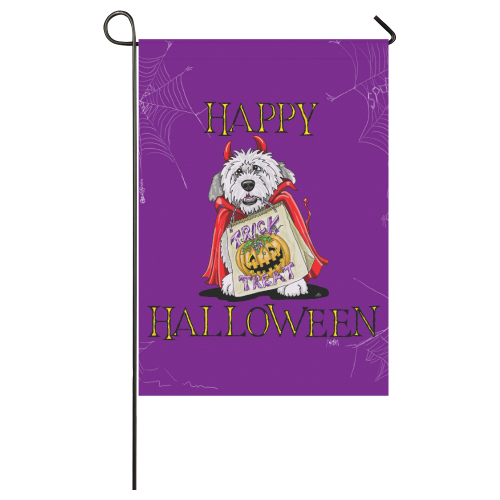 Happy Halloween -Purple Garden Flag 28''x40'' （Without Flagpole）