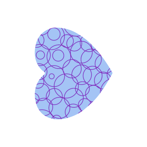 Mousepad with dots,  blue Heart-shaped Mousepad