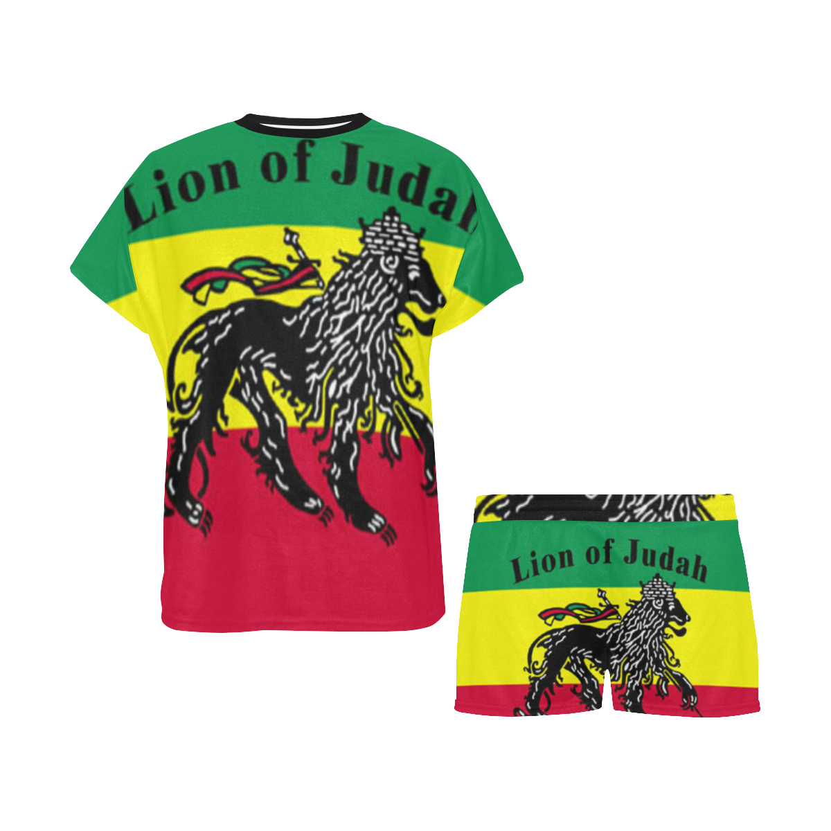 RASTA LION OF JUDAH Women's Short Pajama Set