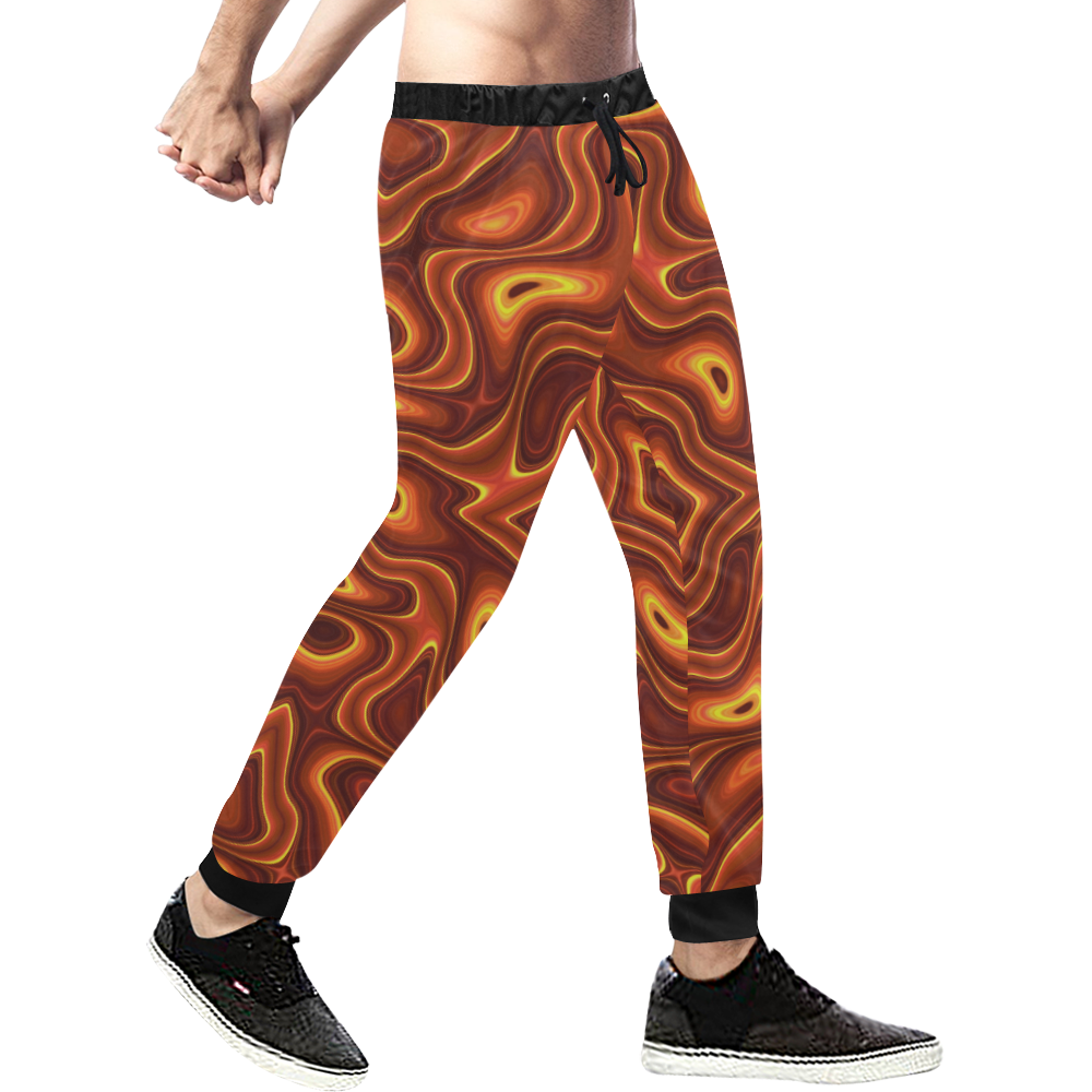Be My Lava Men's All Over Print Sweatpants (Model L11)