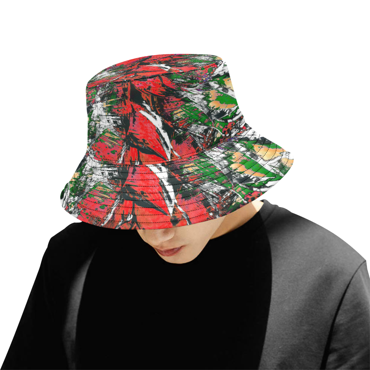 wheelVibe2_8500 46 low All Over Print Bucket Hat for Men