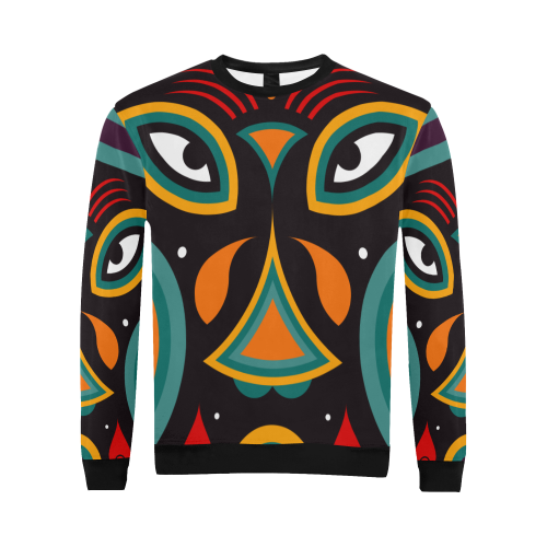 ceremonial tribal All Over Print Crewneck Sweatshirt for Men (Model H18)