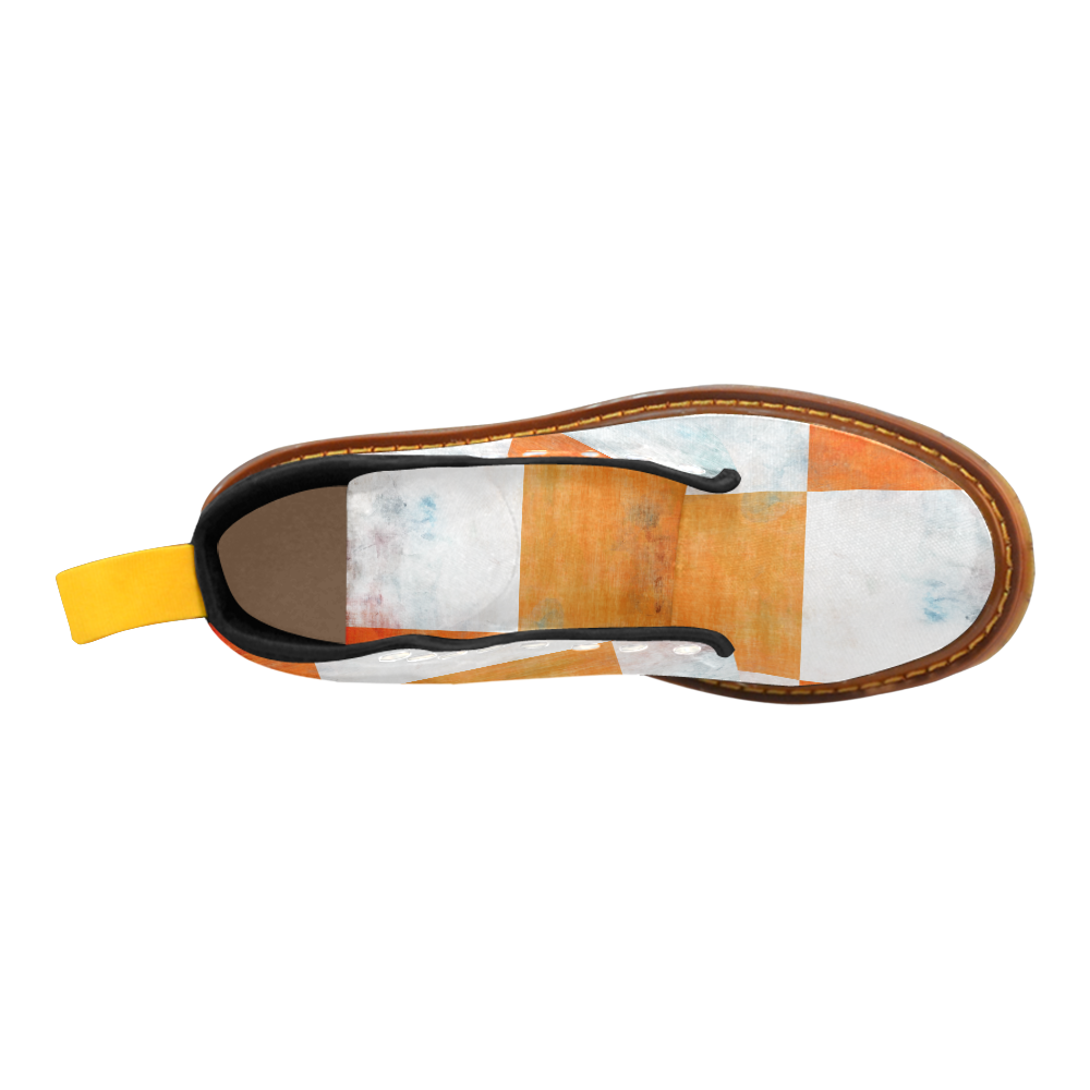 Watercolor Pop Orange by Jera Nour Martin Boots For Men Model 1203H