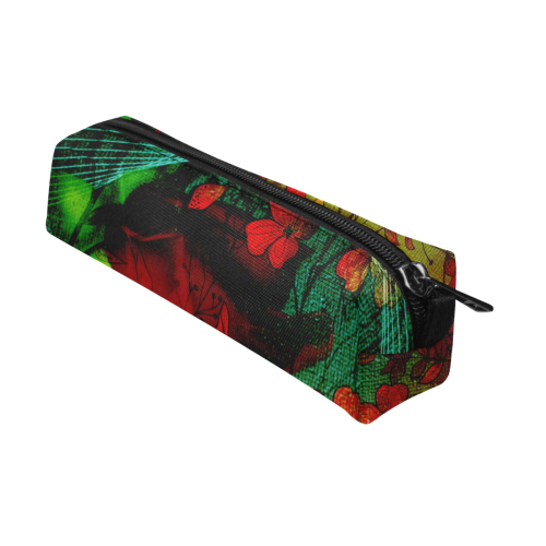 Flower power, roses Pencil Pouch/Small (Model 1681)
