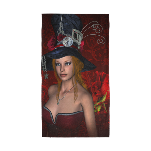 Beautiful steampunk lady, awesome hat Multifunctional Headwear