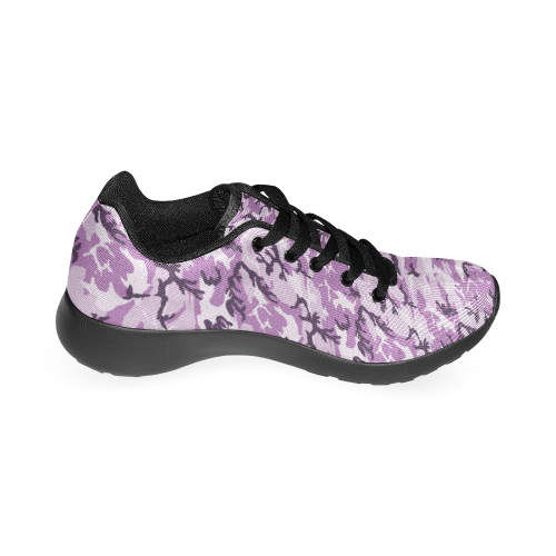 Woodland Pink Purple Camouflage Men's Running Shoes/Large Size (Model 020)