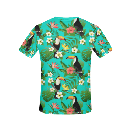 Tropical Summer Toucan Pattern All Over Print T-shirt for Women/Large Size (USA Size) (Model T40)
