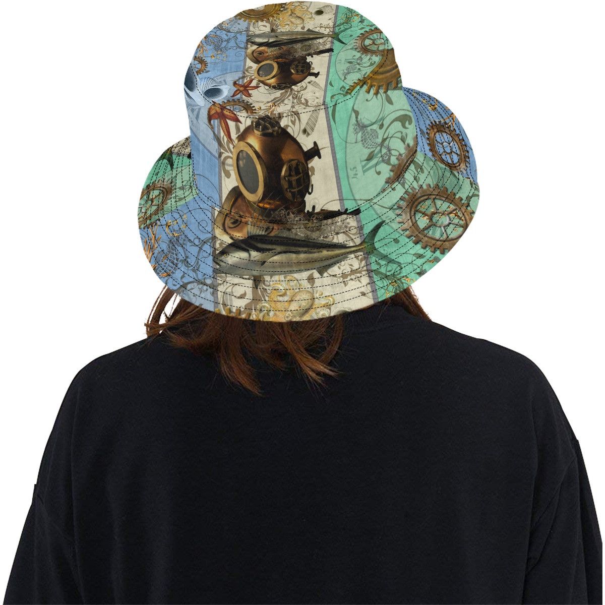 Nautical Steampunk All Over Print Bucket Hat