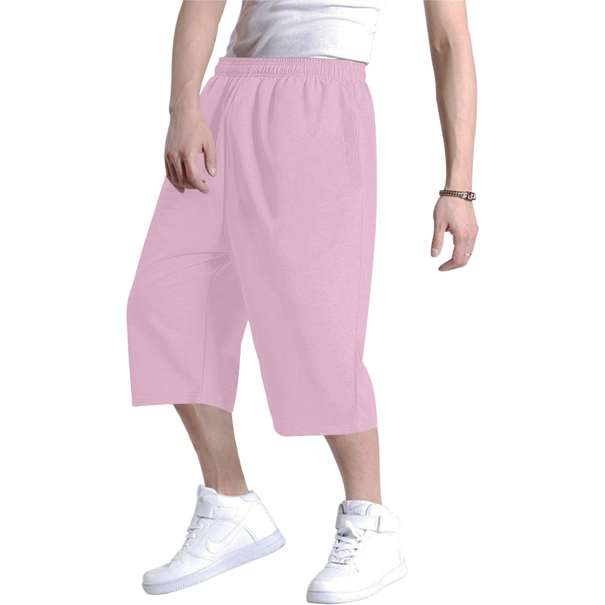 Sweet Lilac Men's All Over Print Baggy Shorts (Model L37)