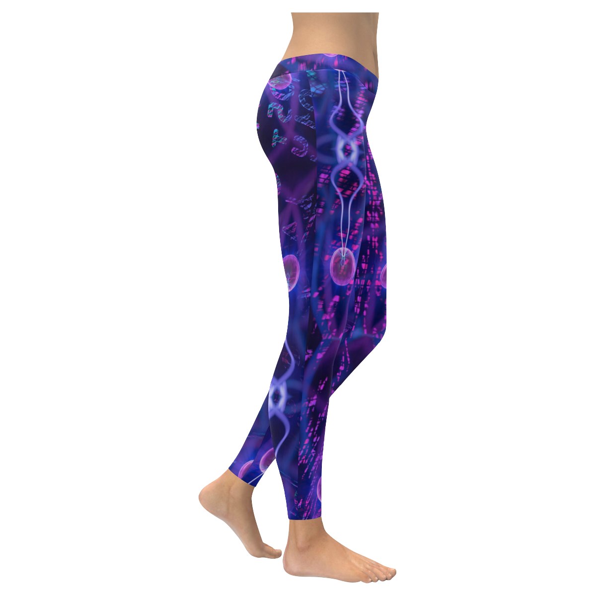Quantum Legs Version 2 Women's Low Rise Leggings (Invisible Stitch) (Model L05)