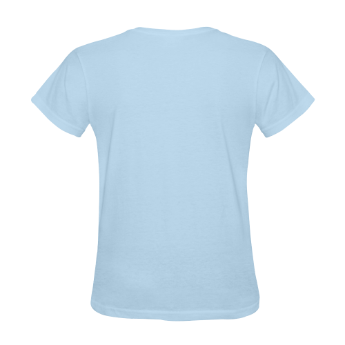 Brillant Koi Fish Light Blue Sunny Women's T-shirt (Model T05)