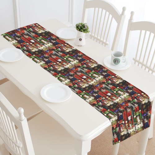 Christmas Nut Cracker Soldiers Pattern Table Runner 16x72 inch