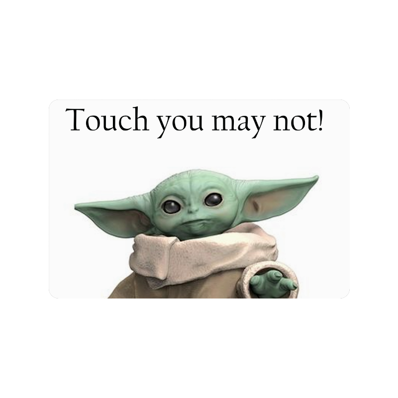 Baby Yoda No Touch Doormat 24"x16"