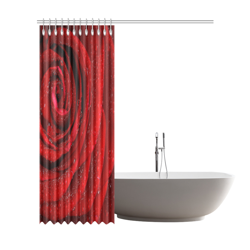 Red rosa Shower Curtain 72"x84"