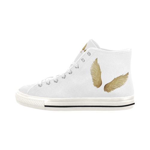 Morning Momie - Women's F L Y White High Top Canvas Sneakers Vancouver H Women's Canvas Shoes (1013-1)