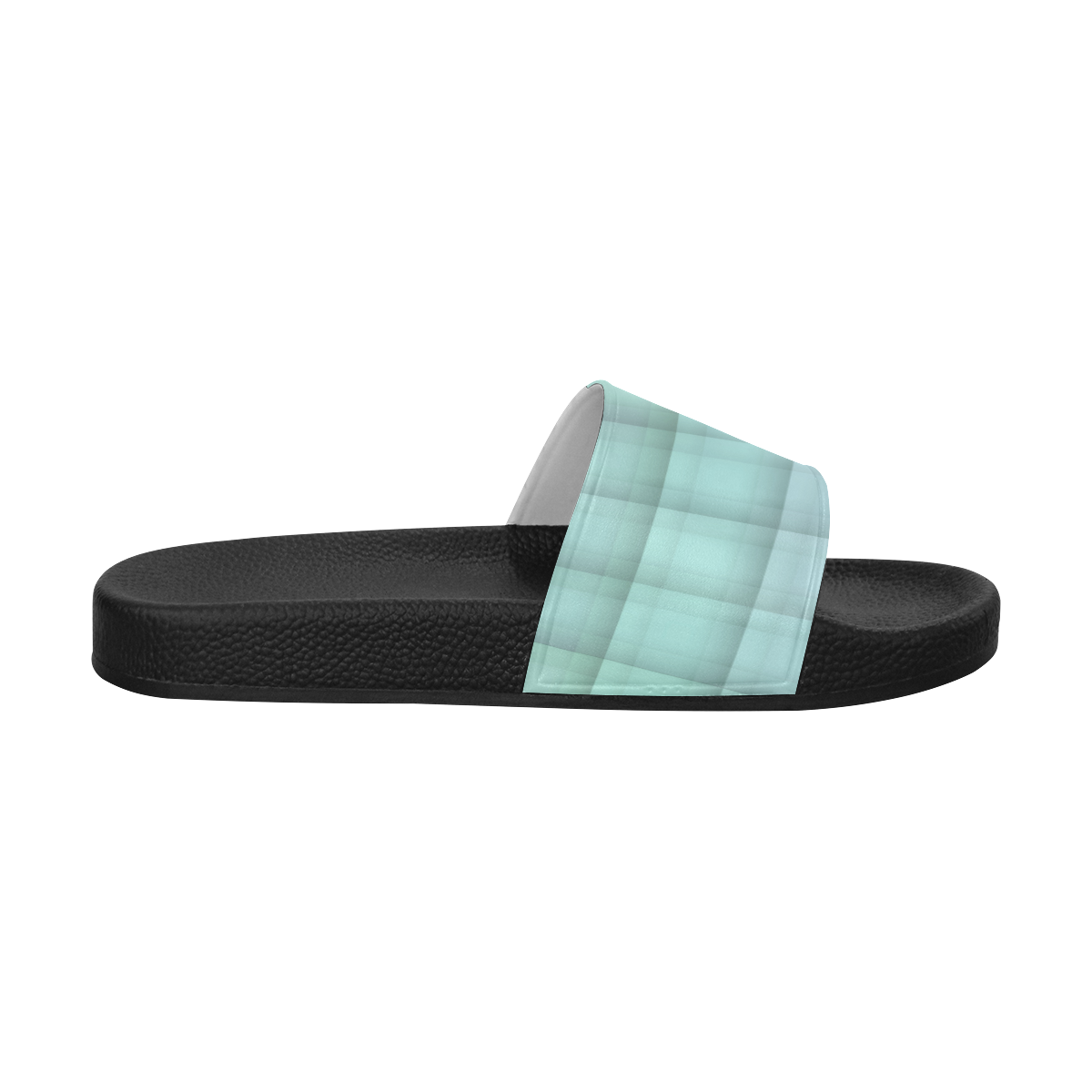 Glass Mosaic Mint Green and Violet Geometric Women's Slide Sandals (Model 057)