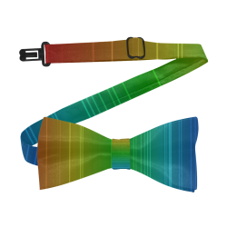 Dark Rainbow Stripes Custom Bow Tie