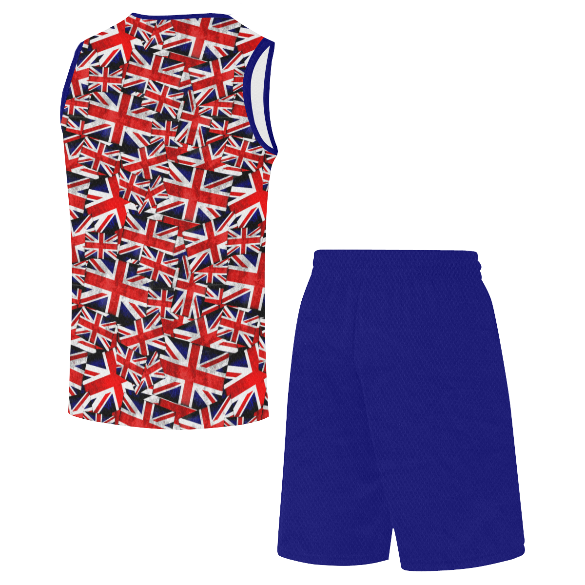 Union Jack British UK Flag Blue All Over Print Basketball Uniform