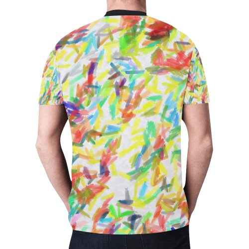 Colorful brush strokes New All Over Print T-shirt for Men (Model T45)