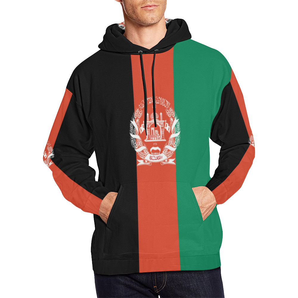 MMA Afghanistan World Flag All Over Print Hoodie for Men/Large Size (USA Size) (Model H13)