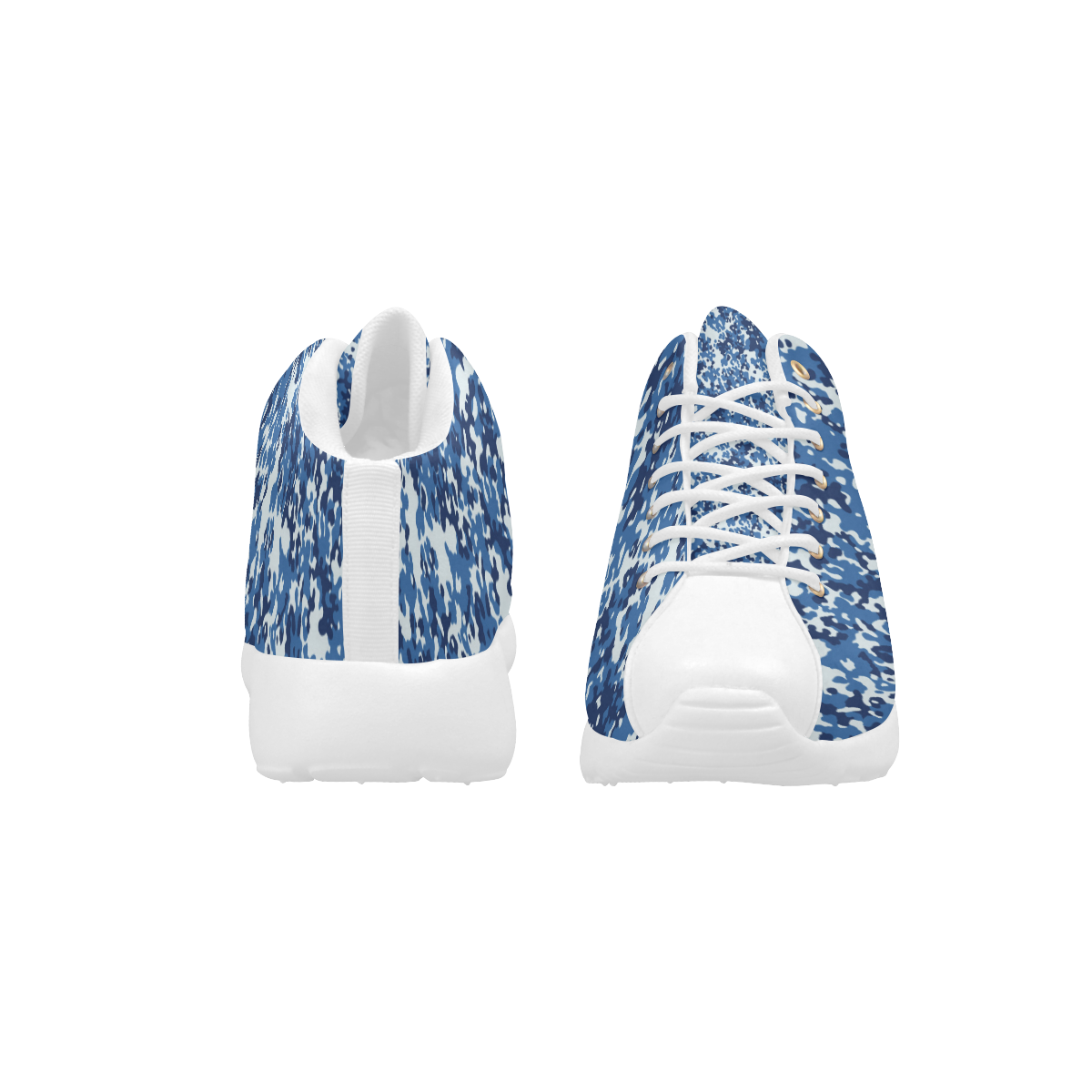 Digital Blue Camouflage Men's Basketball Training Shoes (Model 47502)