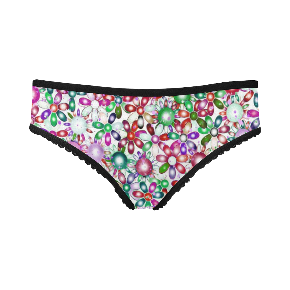 Vivid floral pattern 4181A by FeelGood Women's All Over Print Girl Briefs (Model L14)