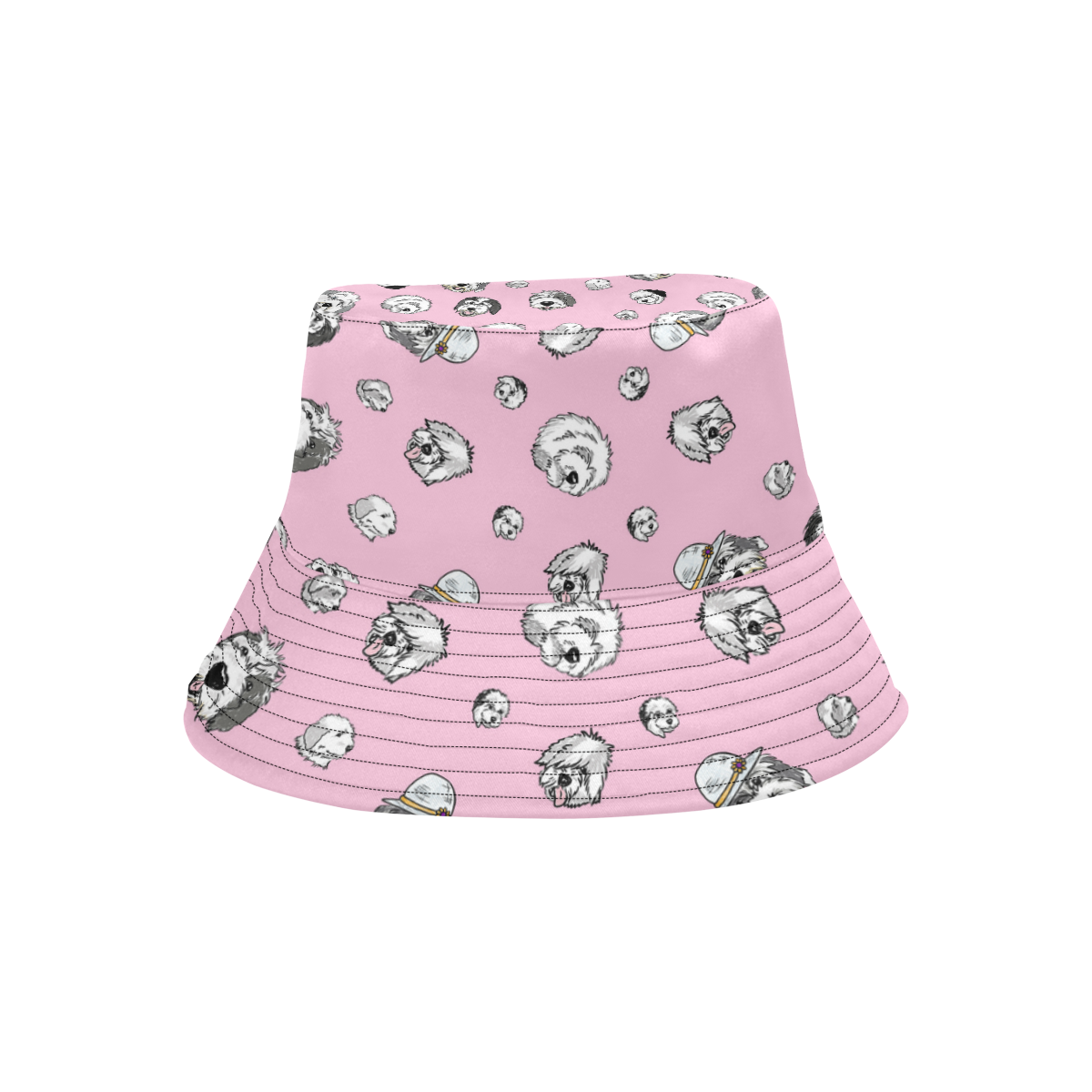 SHEEPIE HEADS Pink All Over Print Bucket Hat