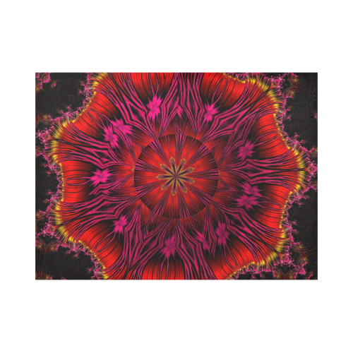 Sunset Solar Flares Fractal Abstract Placemat 14’’ x 19’’ (Set of 6)