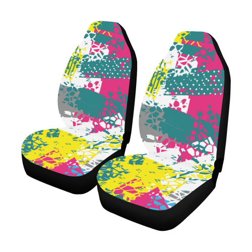 Cracked shapes Car Seat Covers (Set of 2)