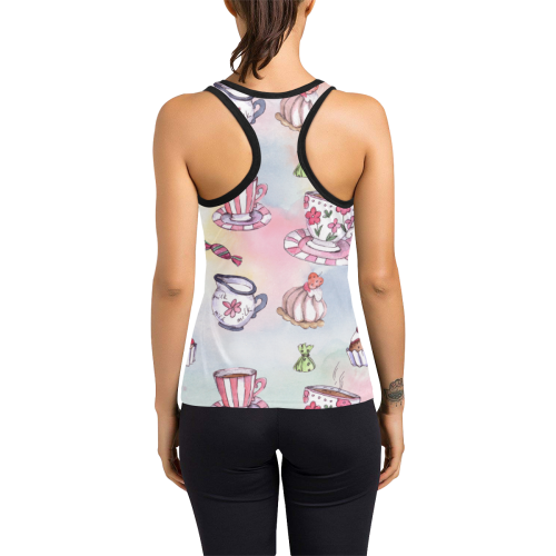 Coffee and sweeets Women's Racerback Tank Top (Model T60)