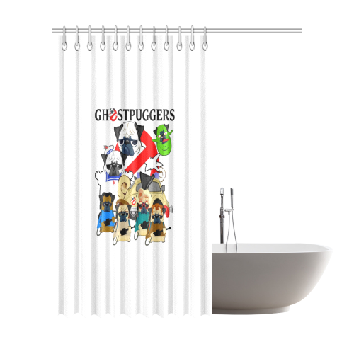 Ghost Puggers Shower Curtain 72"x84"