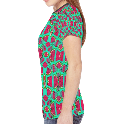 Melon Pattern by K.Merske New All Over Print T-shirt for Women (Model T45)