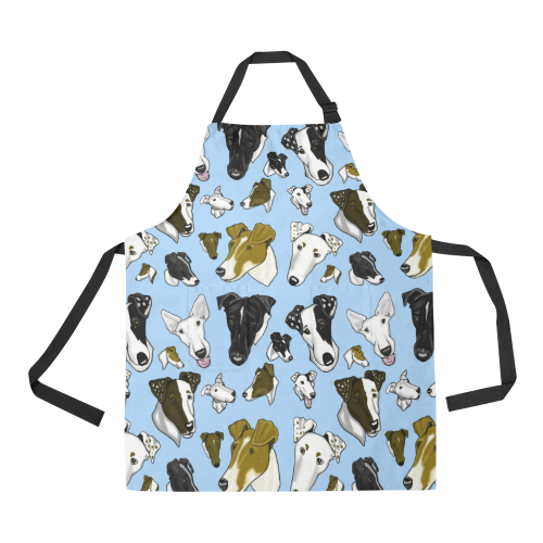 Smooth fox Terrier Lt Blue All Over Print Apron