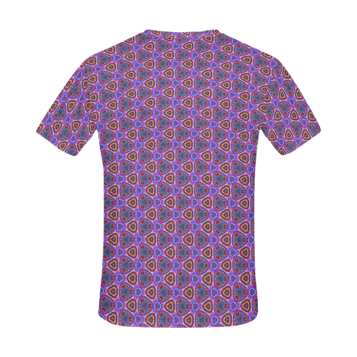 Purple Doodles - Hidden Smiles All Over Print T-Shirt for Men (USA Size) (Model T40)