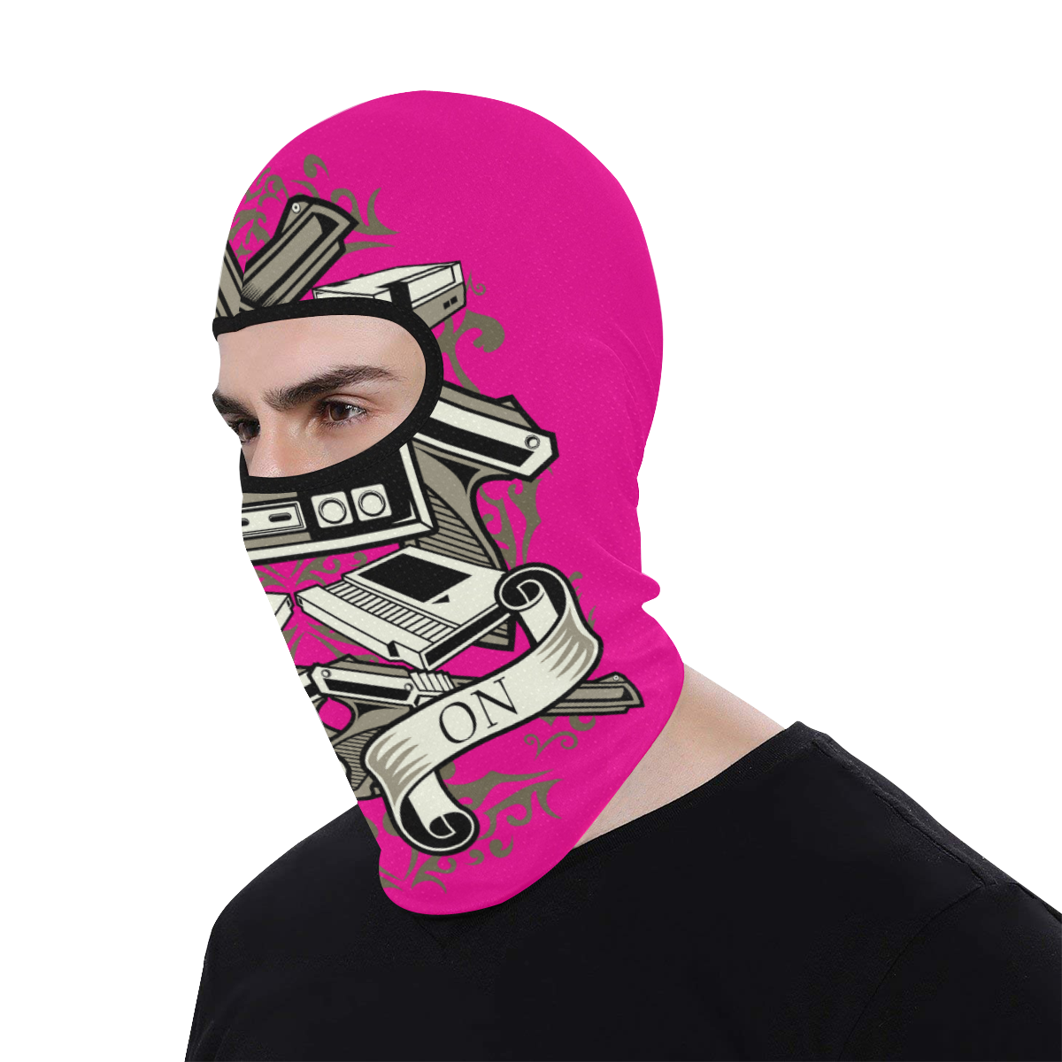 Game On Mask Pink All Over Print Balaclava