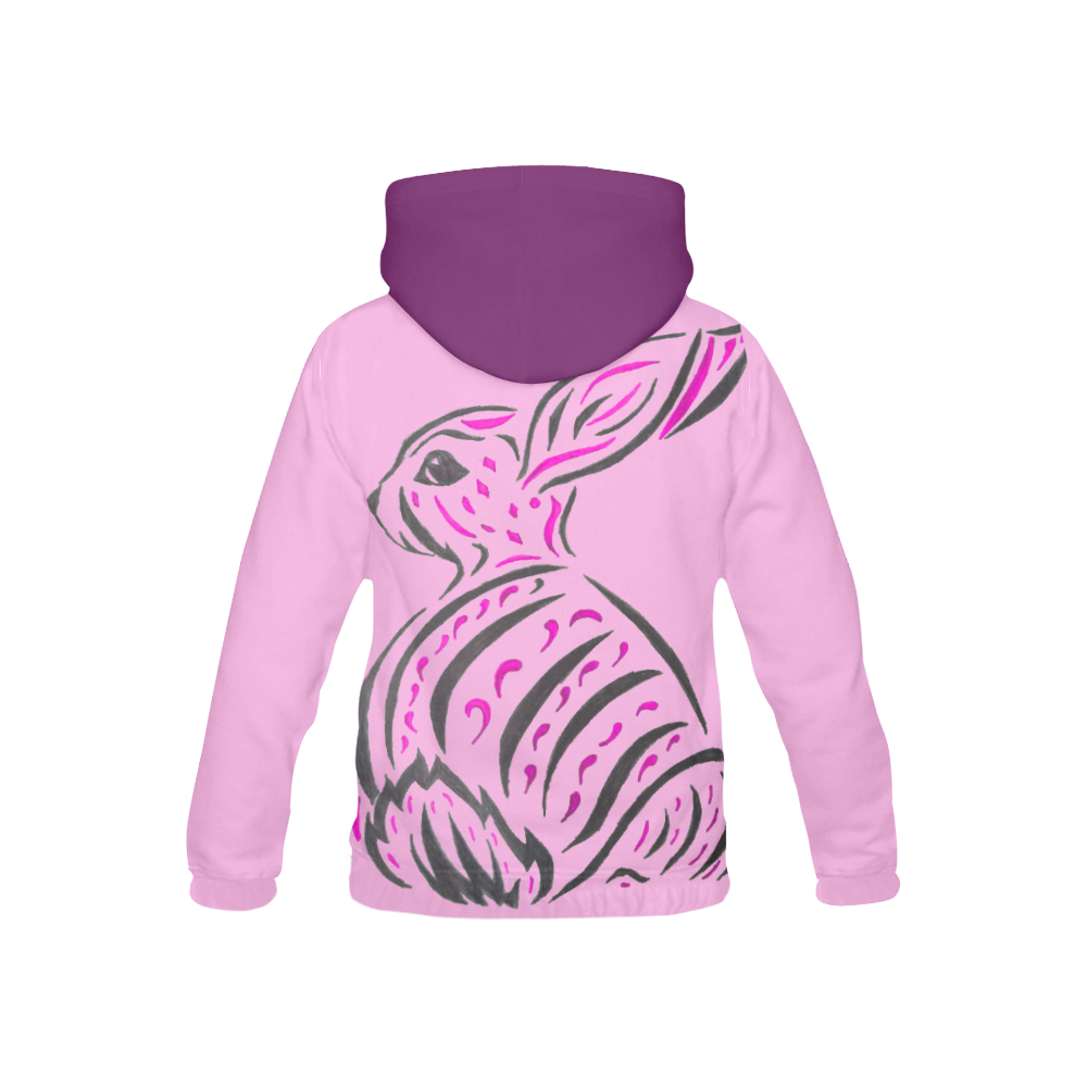 PinkBunny All Over Print Hoodie for Kid (USA Size) (Model H13)