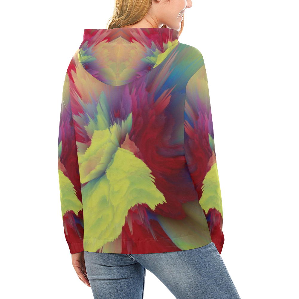 Flower1 All Over Print Hoodie for Women (USA Size) (Model H13)